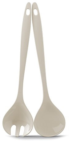 Zeal G205C Salad Servers, Cream