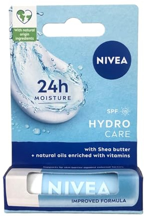 NIVEA Hydro Care Lippenbalsam Lip Balm SPF15 with Organic Jojoba oil