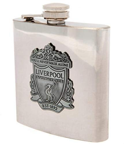 Liverpool Fc 6oz Stainless Steel Hip Flask Antique Style