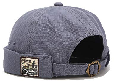 YAMEE Docker-Cap Docker Mössa Sjöman Mössa Hatt Herr Mössa Bikercap Hatt Vandringsmössa Dockermössa Huvudbonad Sjömanskappe(Huvudomkrets Justerbar storlek)