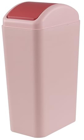 Dehouse 10 L papierkorb mit schwingdeckel, Schwingdeckel Küche Abfalleimer, Rosa