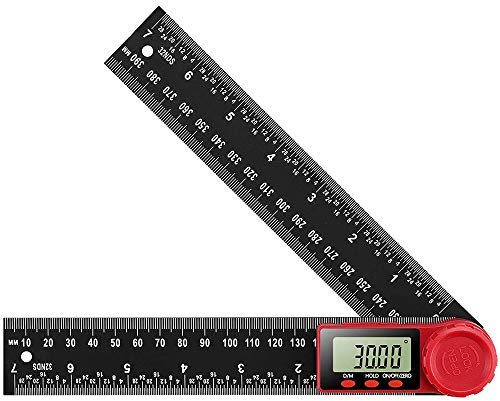 Bestgle Digital Angle Finder Ruler, 200mm/ 7 Digital Angle Finder Protractor Ruler Meter Inclinometer Goniometer Level Electronic Angle Gauge