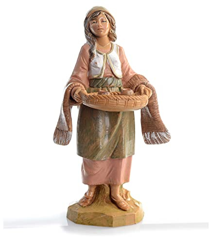 Holyart Statue Frau mit Tassen Fontanini 12 cm