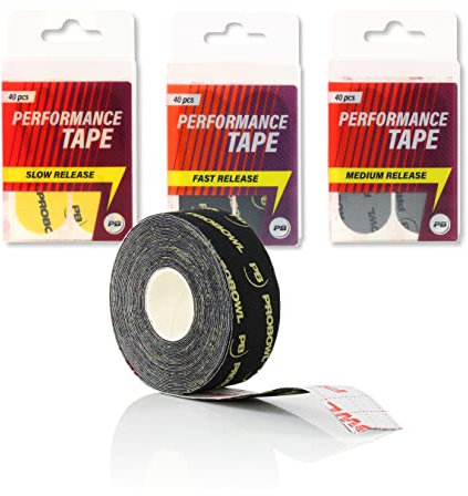 EMAX | Pro Bowl - Performance Tape – Bowling Daumen Tape | Bowling-Zubehör für Daumen und Finger | Fingertape | Bowling-Ausrüstung | Schwarz - Rolle
