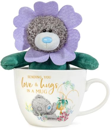 Me to You Tatty Teddy Cute Mug and Plush Gift Set - Official Mother's Day Collection, Blue,grey