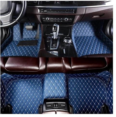 Autoteppich Fußmatten Auto-Fußmatten Für Peugeot 508 Für SW 2014–2018 Auto-Innenzubehör Lederteppiche Fußpolster Automatte Fußmatte (Farbe : Blau)