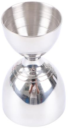 GRIRIW Messbecher Aus Edelstahl Unzenbecher Mit Genauer Messskala Multifunktionaler Weinbecher Für Hausbar Und Küche Silber