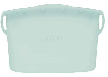 Dr. Brown's Mikrowellen-Dampfsterilisatorbeutel für Babyflaschen, Milchpumpenteile und anderes Kleinkind-Zubehör, 100% Silikon, wiederverwendbarer Sterilisationsbeutel