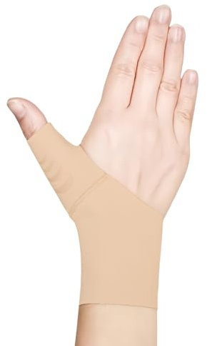 Supporto per Mano e Polso, Fasce per Polso Ultrasottili, Cinghia di Compressione del Pollice, Tutore Polso Elastico Regolabile, Benda Traspirante di Supporto per Tunnel Carpale, Leggera Polsiera (R)