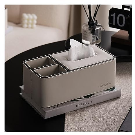 Kosmetiktücher Box Wohnzimmer, Esszimmer, Schlafzimmer, minimalistische Papierschublade for den Haushalt, Fernbedienung zur Aufbewahrung von Taschentuchboxen aus Leder für Esszimmer Badezimmer Schlafz