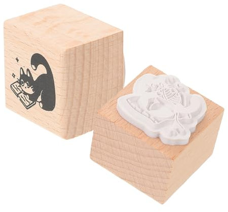 COHEALI 2stücke Holz Stempel Dekorative Stempel Journal Crafting Briefmarken Tagebuch Holz Scrapbook Diy Bastel Für Scrapbook Karten Briefe Sammelalben