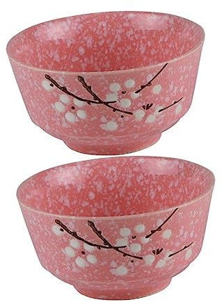 CIYODO 2stücke Teiliges Keramik-schüssel Japanische Reis Salatschüssel Mit Farbigem Muster Langlebige Lebensmittelechte Porzellanschale Für Küche Und Servieren