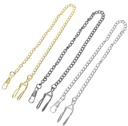 PACKOVE 3stücke Teiliges Vintage Taschenuhrkettenset Aus Metalllegierung Ersatzkette Mit Elegantem Retro-Design Leichte Unisex Kettenschmuck Für Mechanische Und Quarzuhr Robust Und Stilvol