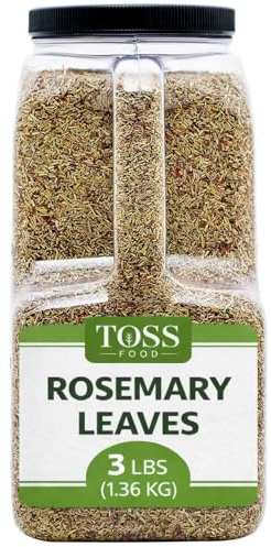TOSS Dried Rosemary Leaves, 3 LB Herbs Perfect for Seasoning and Spices Blends for Grilling and Cooking
