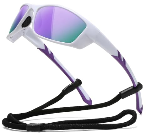 Suertree Polarisiert Sportbrille Sonnenbrille Herren Damen, Schnelle Brille, Winddichte Fahrradbrille UV400, Reitsonnenbrille Outdoor Sports Sonnenbrille