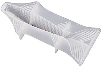 Halbstereoskopische große Fisch-Wandornamente, Tropfenform, Wandanhänger, Schreibtischdekoration, Epoxid-Silikonform