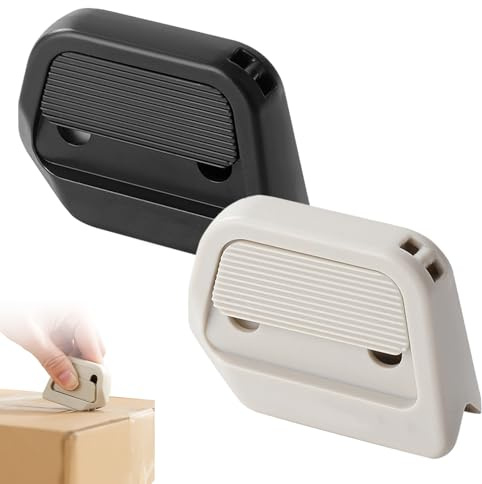 SoeUyd Lot de 2 mini cutters en céramique, en céramique, rebond automatique, affûteur jusqu'à 10 fois, avec trou pour trousseau de clés