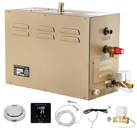 JHXHFJXZ Selbstentleerender Dampferzeuger, 6 kW, automatisch entleerender Dampferzeuger, Dusche, Sauna, Dampferzeuger Mit Wassermangel- und Überhitzungsschutz