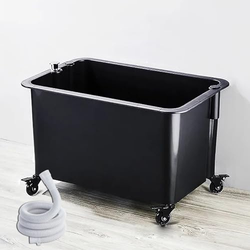 Floor Mop Sink,Commercial Mop Sink with Drain-Pipe, Utility Tub for Laundry, Floor Slop Sink with Strainer, Deep Basin for Kitchen, Restaurant, Garage, Pool Cleaning - Portable and Durable