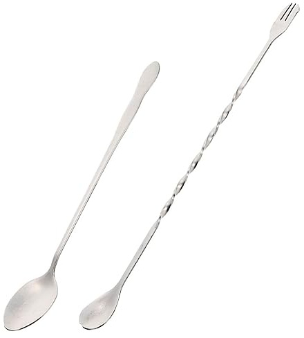 ULTECHNOVO 2pièces Cuillères à Cocktail Réutilisables Agitateurs à Cocktail Pratiques Cuillères à Mélanger pour Boissons Et Café