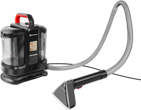 Limpiador de alfombras, limpiador de manchas para alfombras, sofá, tapicería y coche, limpiador de tapicería con 2 cepillos, motor de 400 W, 13 kpa, depósito de agua doble, cable de 4,25 m