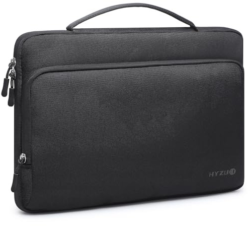 HYZUO 17-17,3 Zoll Laptop Hülle Tasche für 17 17,3 HP/Dell/Lenovo/ASUS/LG/MALLRACE/MSI Gaming Laptop/Razer Blade 17/18, Männer Frauen Tragen Handtasche Aktentasche für Notebook/Monitor, Schwarz