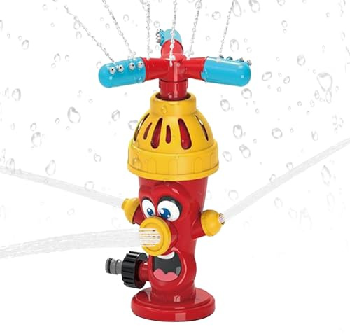Automatic Garden Sprinkler - Rotating Adjustable Children's Spray Toy - Cute Shape Water Play Toy for Beaches, Gardens, Swimming Pools, Outdoor Activities