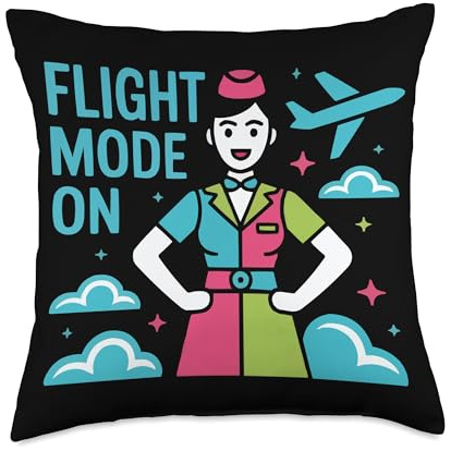Flight Attendant Airport Jobs Cabin Crew Airplane Stewardess Throw Pillow