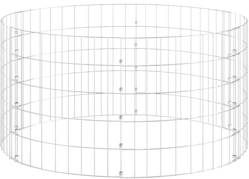 Lumanois Compostador de jardín Acero galvanizado Ø100x50 cm, Casa y jardín Jardín Jardinería Compostaje Compostadores, Plateado, 4.9kg