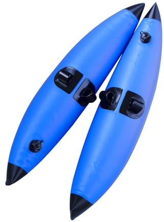 TAIZhiChen 2 Pezzi Galleggiante Stabilizzatore Kayak Gonfiabile Galleggiante Stabilizzatore Stabilità Extra Attrezzatura Nautica per Pesca, Blu