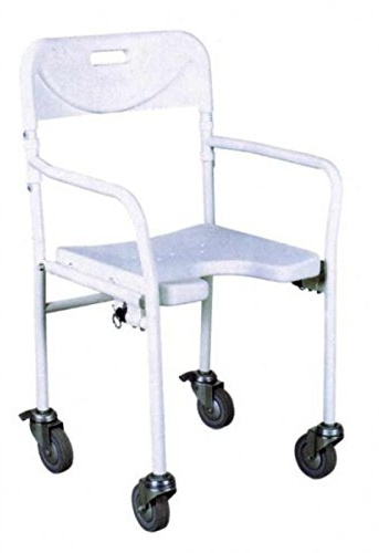 SEDIA DA DOCCIA PIEGHEVOLE CON RUOTE 856035