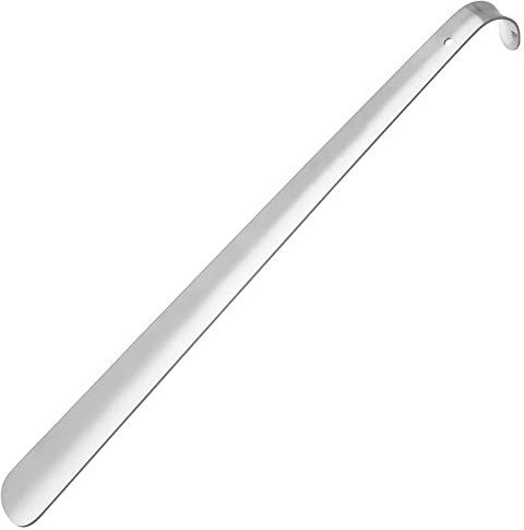 PREMYO XL Calzador Largo 52 cm de Largo para Zapatos Botas Metálico Acero Robusto Duradero con Gancho Diseño Ergonómico Cómodo de Usar Sin Agacharse