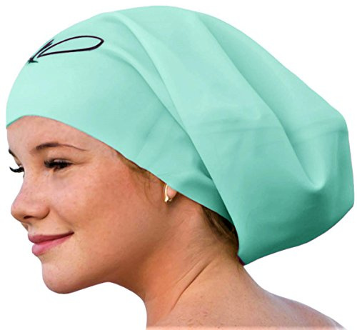Cuffia Piscina Capelli Lunghi - Cuffia Nuoto Extra Large - Cuffia Piscina Donna e Uomo - Cuffia Docia - Cuffia Piscina Silicone - Cuffia Nuoto per Capelli Ricci, Dread, Afro (Menta XL)