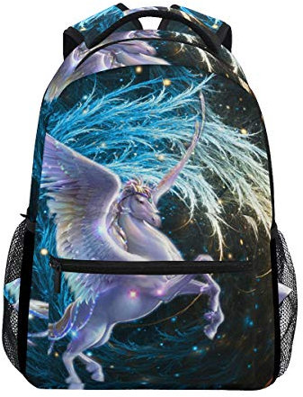 Eslifey Fantastischer Starry Pegasus Einhorn Rucksack Studenten Schultertasche Reisetasche College Schulrucksäcke