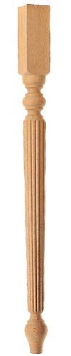Santamaria Torneria Gambe per tavolo tornitura zigrinata (750 x 54 x 54 mm (141R) - 4 unità)