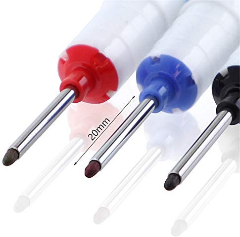 TuToy 20Mm Multifunktions-Holzbearbeitung Long Nib Marker Pen Hardware Holz Tiefenmarkierungsstifte - Schwarz