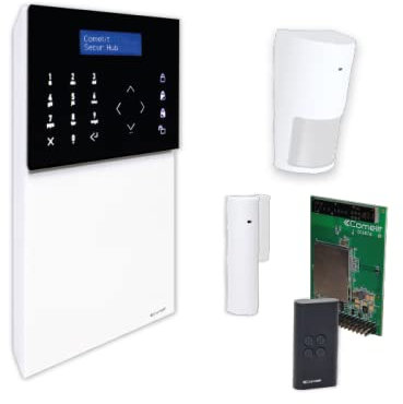 Comelit KSW32411L Kit SECUR HUB 4G RF12PIR RF1MCW RF4KEY