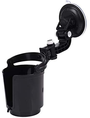 Hojffuue Car Auto Black 9.5cm Drink Can Cup Bottle Adjustable Holder Bracket, (117110)