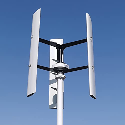 Aerogenerador, 8000W 24V 48V 220V turbina eolica de viento de eje vertical de kit de molino de viento de levitación magnética de con controlador para el hogar, barco, marina, monitoreo (12V)
