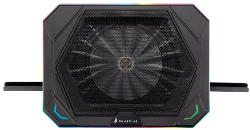 SureFire Bora X1 gaming laptop kylplatta, laptop kylare för bärbara datorer upp till 17 tum, justerbar fläkthastighet, mer prestanda, RGB-belysning