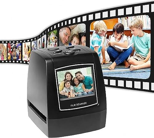 Escáner de diapositivas, digitalizador de películas y diapositivas de negativos con pantalla LCD a color de 2,36, convierte películas negativas y diapositivas de 35 mm y 135 mm en imágenes JPEG de 10