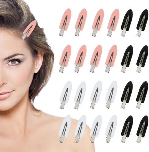 Jaimela 24 Stück Nahtlose Haarklammern, Haar Spangen, Hair Clip, Haarschmuck, Haar Pin Curl Clips kein Verbiegen, für Haarstyling, Make Up(3 Farben)