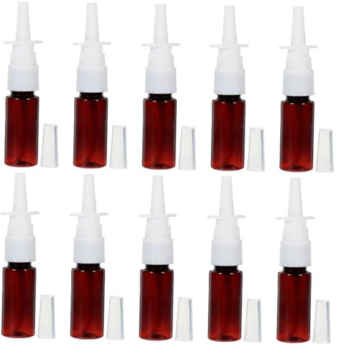 POPETPOP 4 Juegos De Botellas Vacías De 15 Ml Con Pulverizador Intranasal Para Almacenamiento Con Para Viaje 10 Unidades