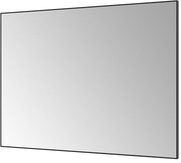 Wandspiegel Schwarz Metall Badezimmer Spiegel Badspiegel Hängespiegel 80 x 60 cm Eckig Wohnzimmerspiegel Aluminiumrahmen Badezimmerspiegel Flurspiegel für Schlafzimmer Industrie Design Black style