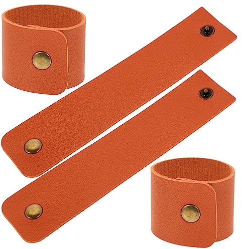 MILISTEN 4 Stück Serviettenringe aus Leder Esszimmertischdekoration Serviettenhalter für Bankett The Office büroradio Vintage- Weihnachtsdekorationen Serviettendekore