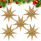 QYDMIN Lot de 5 étoiles en papier de Noël - 30 cm - Scandinave - Étoiles en papier à suspendre - Couleur café