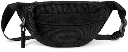 Aucuu Sac Banane Velours Côtelé, Sac Banane Femme Velours Côtelé, Sacs Bananes Polyvalent avec Sangle Réglable pour Faire du Shopping, Voyager, Sortir et Travailler Sacs De Voyage