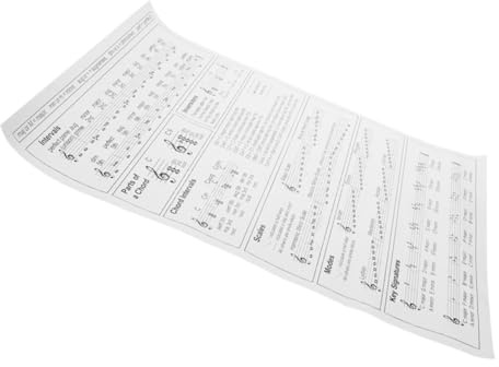 BESTonZON Harp Chord Diagram for Beginner Players Music Theory Chart Fingering Guide for Lyre Harp