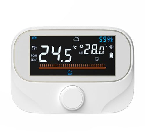 jojnsha Wireless Boiler Thermostat Simple Installation Large LCD Screen Home Heating Solution Boiler Thermostat for Home