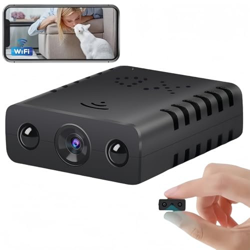 Ultra HD Lens Mini Camera,Mini Spy Hidden Camera,Mini Camera Spy,WiFi NightSecurity Cam,Wide Angle Wireless WiFi Mini Camera,Mini Wireless Hidden Camera,Night Vision Spy Camera WIFI Hidden for Home